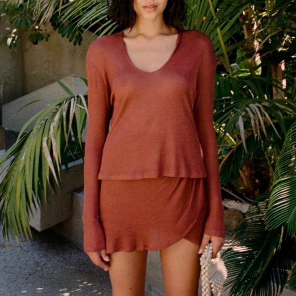 NWT Savannah Morrow Ayra Skirt in Paprika 100% Bamboo size Small